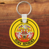 プラハ丸エンブレム キーホルダー (正面)