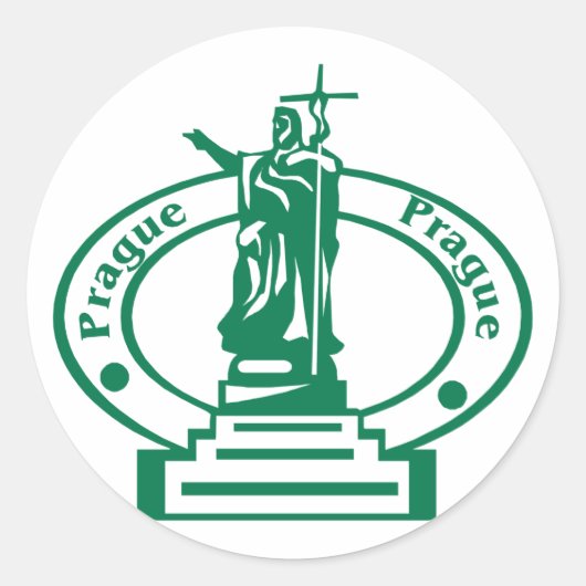 プラハ切手 ラウンドシール (正面)