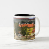 プラハ城と町のビューヴルタヴァ ツートーンマグカップ (正面右)