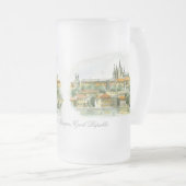 プラハ城の曇らされたマグ フロストグラスビールジョッキ (正面右)