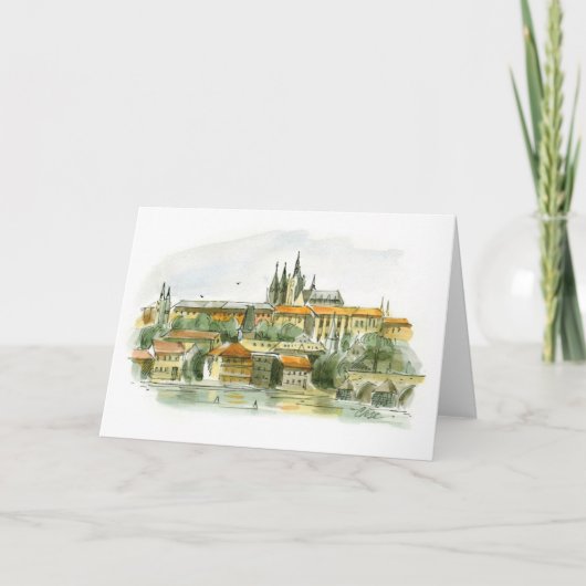 プラハ城グリーティングカード カード (正面)