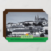 プラハ城 & あけましておめでとう! カード /Praha (正面/裏面)