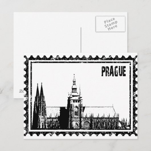 プラハ城 ポストカード (正面/裏面)