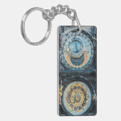 プラハ天文時計で閉じる キーホルダー (正面左)