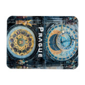 プラハ天文時計に近づく – チェコR. マグネット (横)