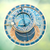 プラハ天文時計のクローズアップ、チェコ共和国 ウィンドウサイン (シート3)