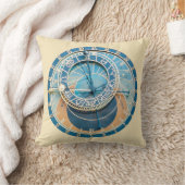 プラハ天文時計のクローズアップ、チェコ共和国 クッション (ブランケット)