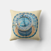 プラハ天文時計のクローズアップ、チェコ共和国 クッション (裏面)