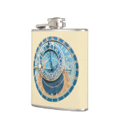 プラハ天文時計のクローズアップ、チェコ共和国 フラスク (左)