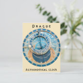 プラハ天文時計のクローズアップ、チェコ共和国 ポストカード (スタンド正面)