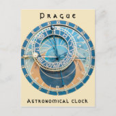 プラハ天文時計のクローズアップ、チェコ共和国 ポストカード (正面)