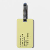 プラハ天文時計のクローズアップ、チェコ共和国 ラゲッジタグ (裏面縦)