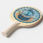 プラハ天文時計のクローズアップ、チェコ共和国 卓球ラケット (正面アングル)