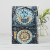 プラハ天文時計のクローズアップ 招待状 (スタンド正面)