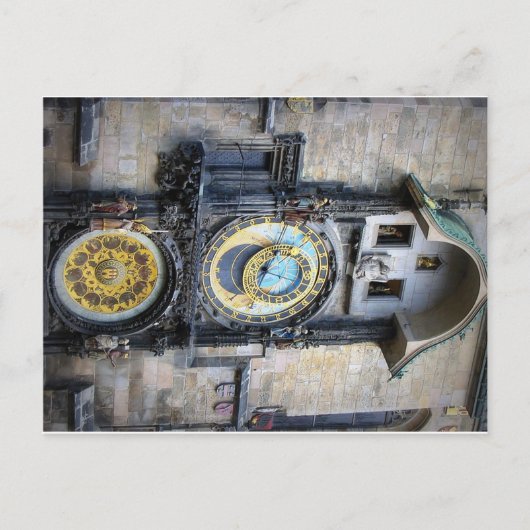 プラハ天文時計はがき ポストカード (正面)