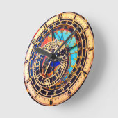 プラハ天文時計3 ラウンド壁時計 (傾斜)