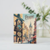 プラハ天文時計 ポストカード (スタンド正面)