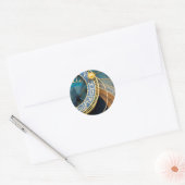 プラハ天文時計 ラウンドシール (封筒)