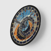 プラハ天文時計 ラウンド壁時計 (傾斜)