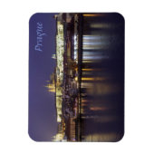 プラハ川と城のビューの記念写真 マグネット (縦)