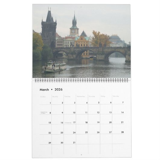 プラハ巨大な2016のカレンダー カレンダー (3月 2026)