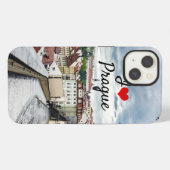 プラハ市内の通り iPhoneケース (裏面横)