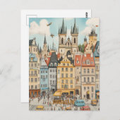 プラハ建築 ポストカード (正面/裏面)