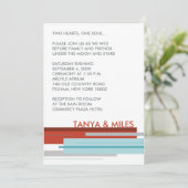 プラハ招待状：モダンな赤 招待状 (スタンド正面)