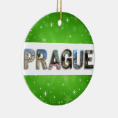 プラハ旅行写真チェコ・クリスマス セラミックオーナメント (右)