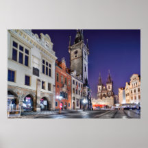 プラハ旧市街広場、時計塔ポスター