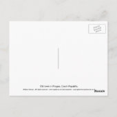 プラハ旧市街。 ポストカード (裏面)