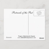 プラハ旧葉書、マロストランスクスクエア ポストカード (裏面)