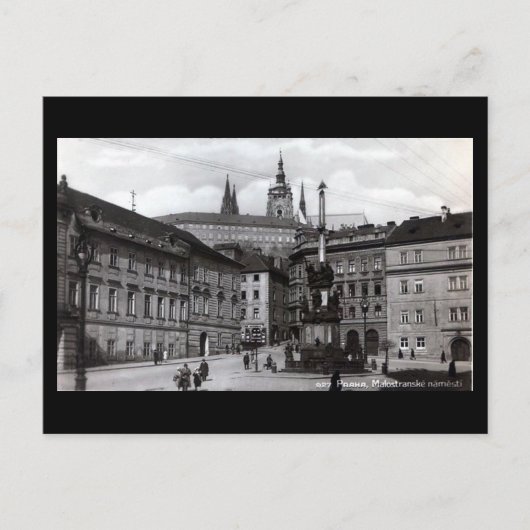 プラハ旧葉書、マロストランスクスクエア ポストカード (正面)