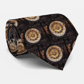 プラハ時計の装飾ネックタイ ネクタイ (ロール)