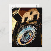 プラハ時計塔 ポストカード (正面/裏面)