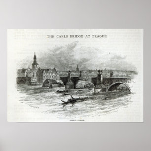 プラハ橋、「レジャー・アワー」から1891 ポスター