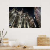 プラハ聖ヴィタス大聖堂ナイトポスター ポスター (キッチン)