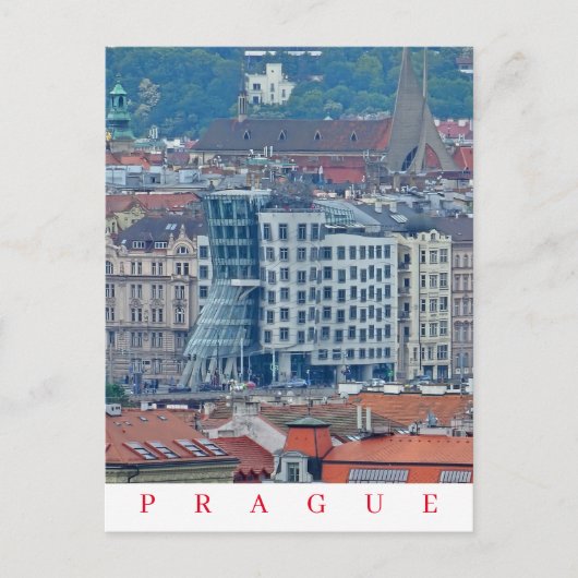 プラハ踊りハウスビューハガキ ポストカード (正面)