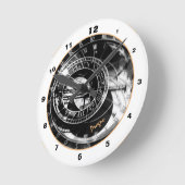 プラハ魔法オルロ&タイムレス天文時計 ラウンド壁時計 (傾斜)