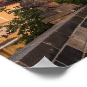 プラハ006E – チャールズブリッジモーニング ポスター (角)