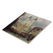 プラハ1881年の古い市場(canvaの油 タイル (側面)