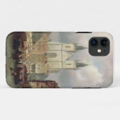 プラハ1881年の古い市場(canvaの油 Case-Mate iPhoneケース (裏面(横))
