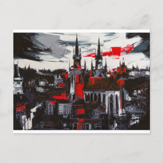 プラハ。ウィンドウからのビュー ポストカード