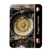 プラハ&オロジ-天文時計/チェキア マグネット (縦)