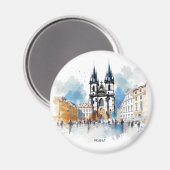 プラハ・オールド マグネット (正面/裏面)