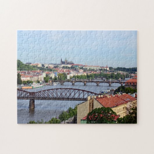 プラハ・キャッスル・リバー・ブリッジ/チェコ ジグソーパズル (横)