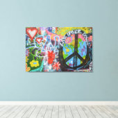 プラハ・グラフィティ キャンバスプリント (インサイチュ (ウッドフロア))