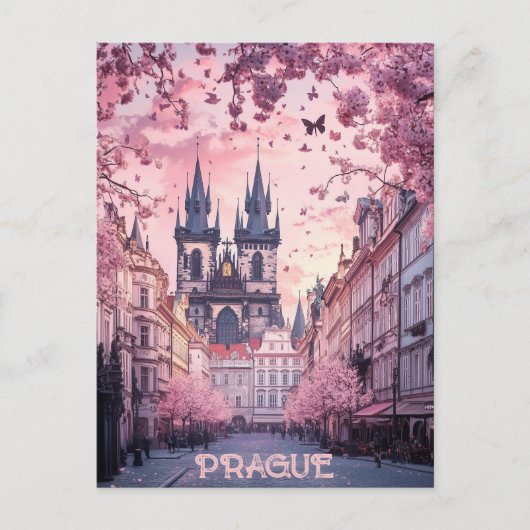 プラハ・チェコへの旅行 ポストカード (正面)