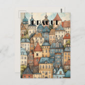 プラハ・チェコへの旅行 ポストカード (正面/裏面)