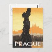 プラハ,チェコスロバキアヴィンテージ ポストカード (正面/裏面)